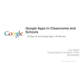 google apps in classrooms and schools