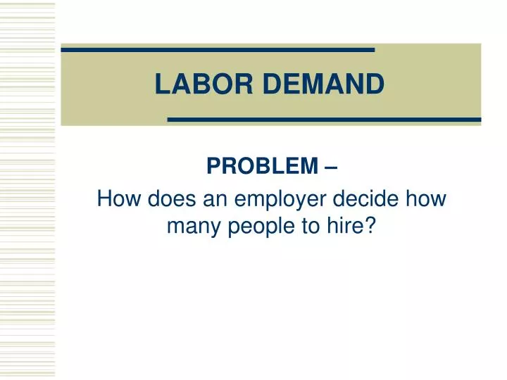 labor demand
