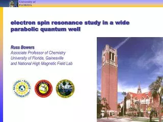 electron spin resonance study in a wide parabolic quantum well Russ Bowers