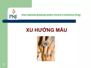 PHU NHUAN JEWELRY JOINT STOCK COMPANY (PNJ)