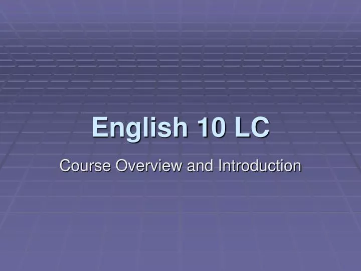 english 10 lc