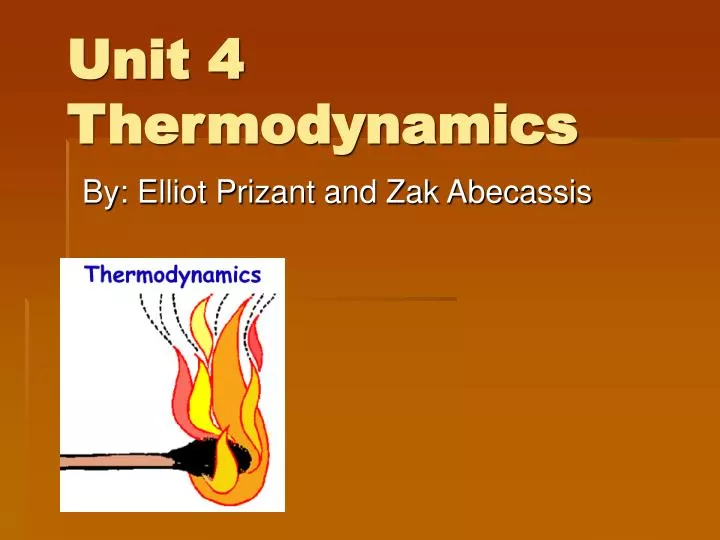 unit 4 thermodynamics