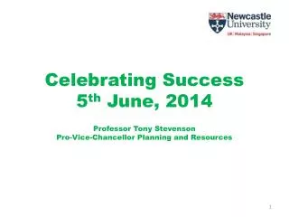 Celebrating Success 5 th June, 2014