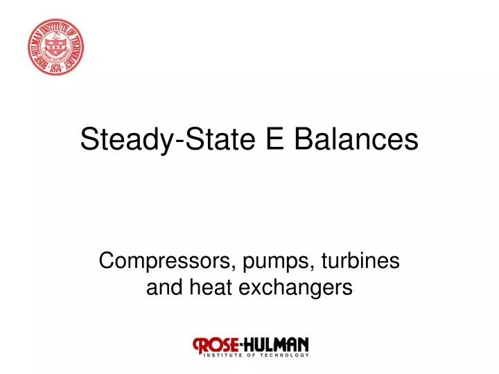steady state e balances