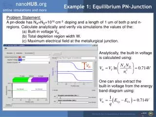 Example 1: Equilibrium PN-Junction