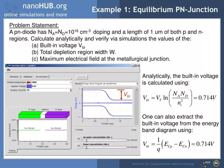 example 1 equilibrium pn junction