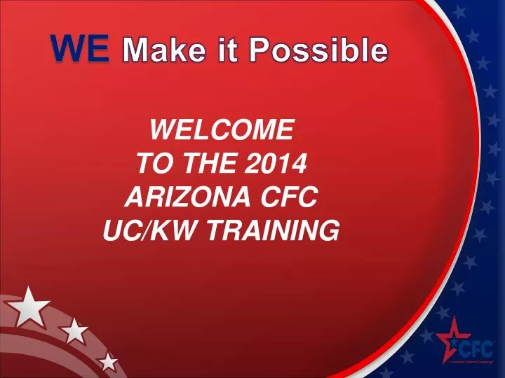 welcome to the 2014 arizona cfc uc kw training