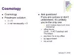 Cosmology - slide 1