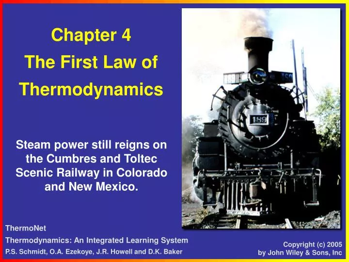 chapter 4 the first law of t hermodynamics