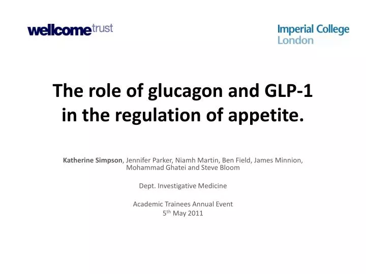 the role of glucagon and glp 1 in the regulation of appetite