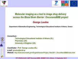 Consortium: Technological Educational Institute of Athens (EL) Pharmidex (UK)
