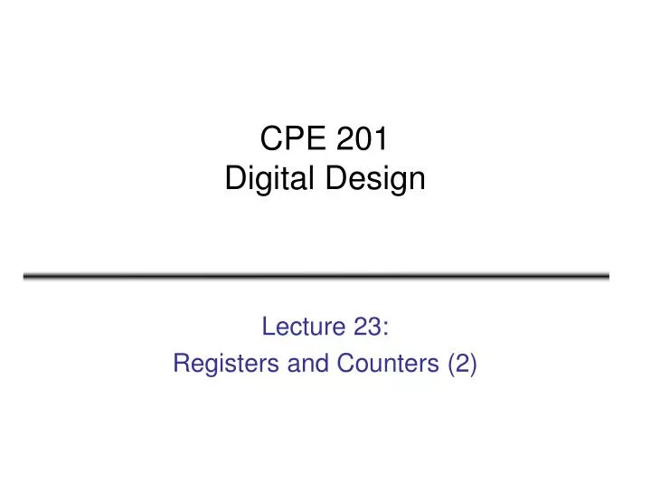 cpe 201 digital design