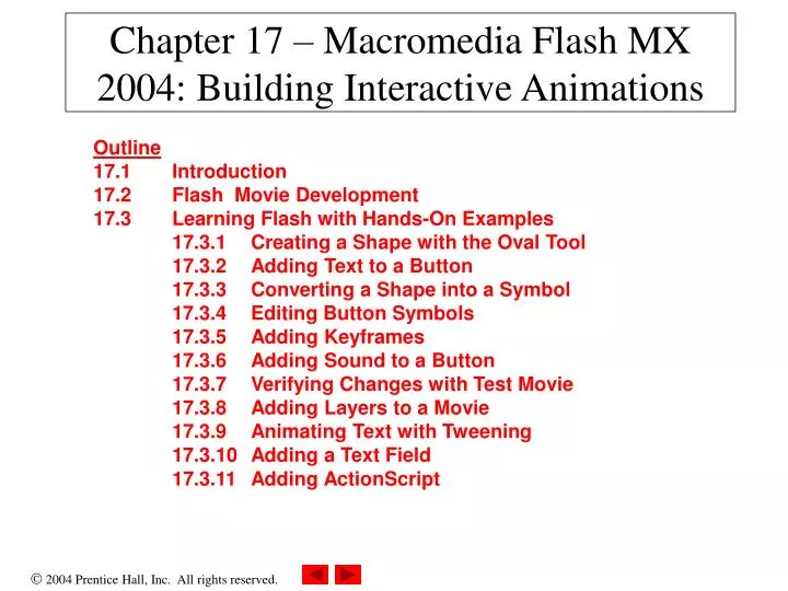 chapter 17 macromedia flash mx 2004 building interactive animations