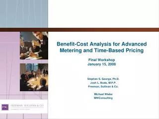 benefit cost analysis for advanced metering and time based pricing final workshop january 15 2008