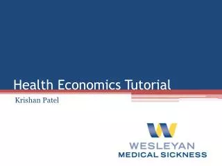 Health Economics Tutorial