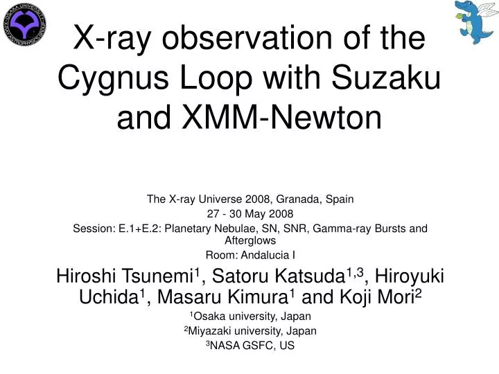 x ray observation of the cygnus loop with suzaku and xmm newton