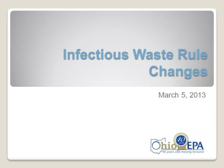 infectious waste rule changes