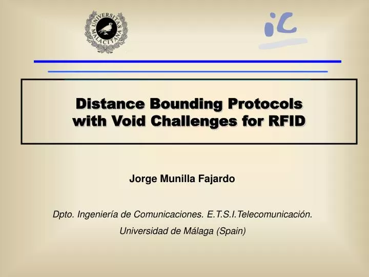 distance bounding protocols with void challenges for rfid