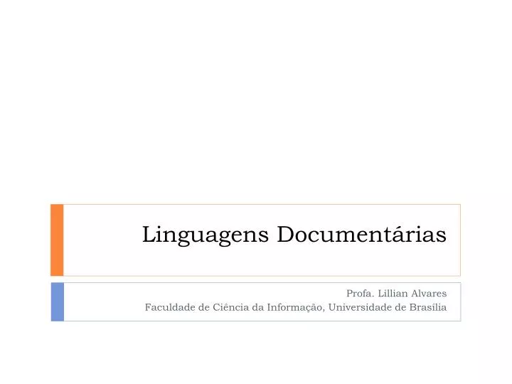 linguagens document rias