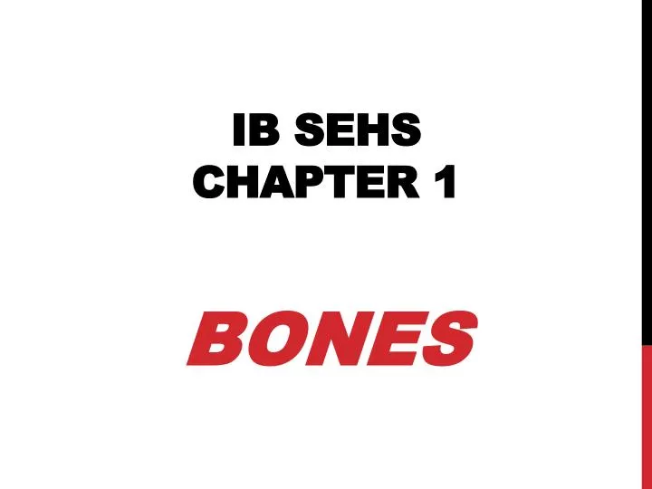 ib sehs chapter 1