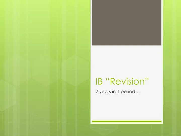 ib revision