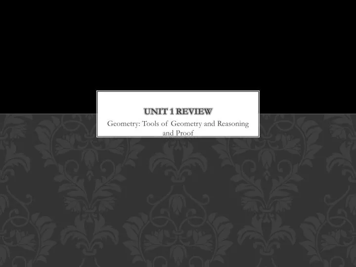 unit 1 review