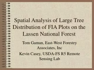 Spatial Analysis of Large Tree Distribution of FIA Plots on the Lassen National Forest