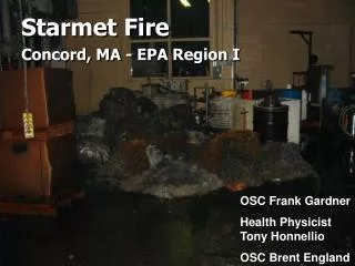 Starmet Fire Concord, MA - EPA Region I