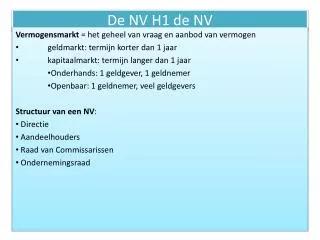 de nv h1 de nv