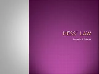 hess law