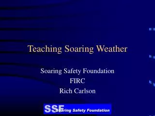 Teaching Soaring Weather