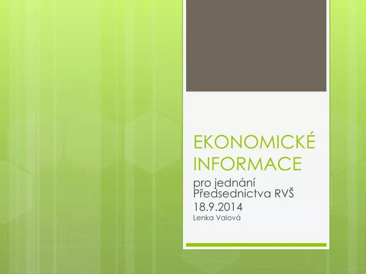 ekonomick informace