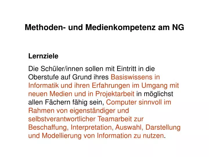 methoden und medienkompetenz am ng