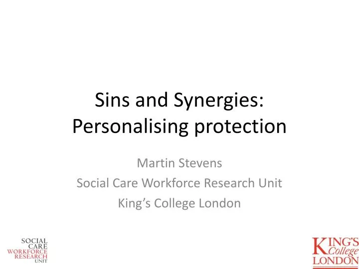 sins and synergies personalising protection