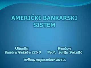 ameri ki bankarski sistem