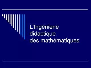 l ing nierie didactique des math matiques