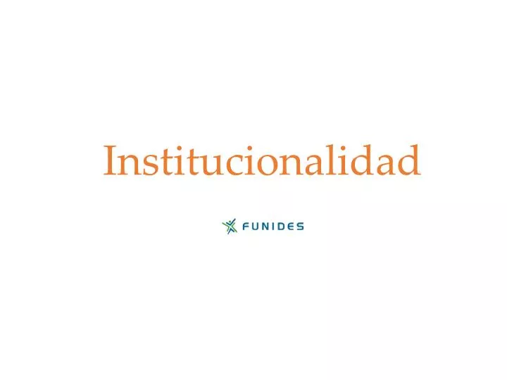 institucionalidad
