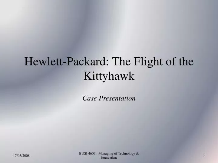 hewlett packard the flight of the kittyhawk