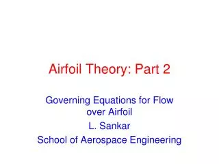 Airfoil Theory: Part 2