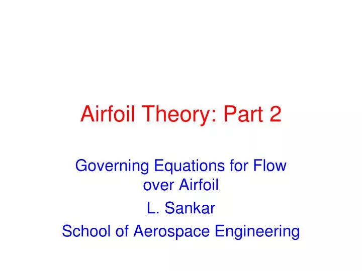 airfoil theory part 2