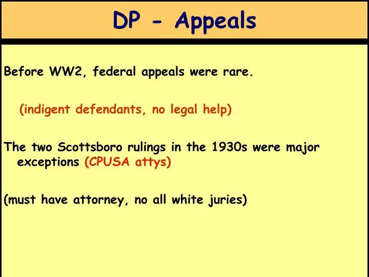 dp appeals