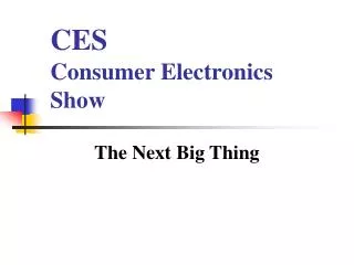 CES Consumer Electronics Show