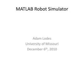 MATLAB Robot Simulator