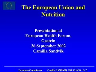 The European Union and Nutrition