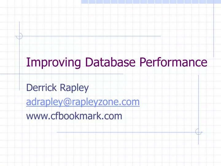 improving database performance