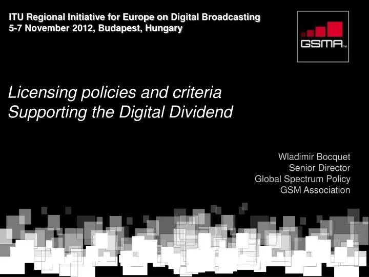 itu regional initiative for europe on digital broadcasting 5 7 november 2012 budapest hungary