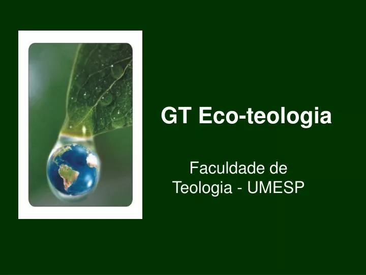 gt eco teologia