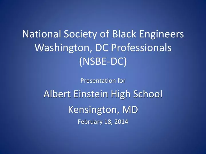 national society of black engineers washington dc professionals nsbe dc