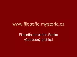 www filosofie mysteria cz