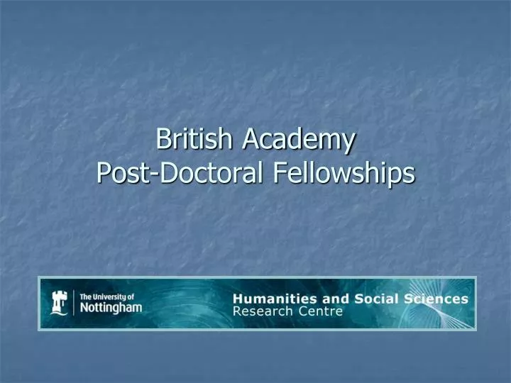 british academy post doctoral fellowships